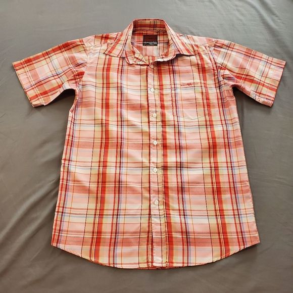 Short Sleeve Plaid Button Up - Picture 1 of 5